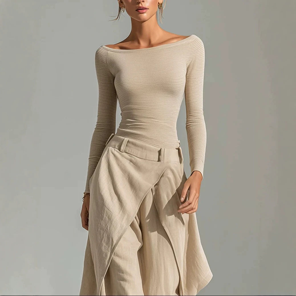 Conjunto Dos Piezas Top Holgado y Pantalón para Mujer