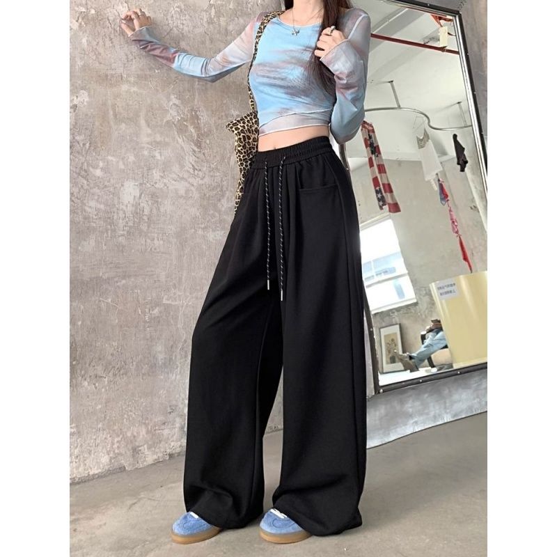 Pantalones Rectos de Cintura Alta y Corte Holgado para Mujer
