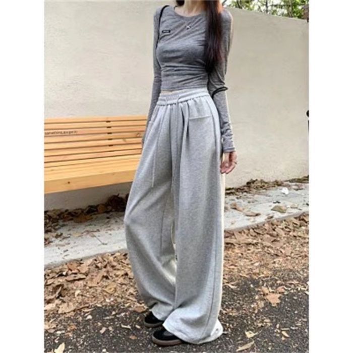 Pantalones Rectos de Cintura Alta y Corte Holgado para Mujer