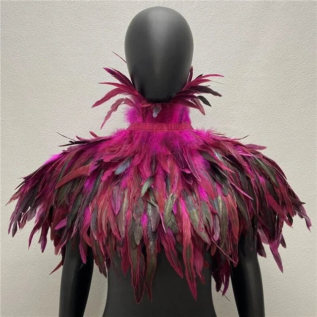 Capa de Plumas para Mujer – Chal de Fiestas