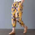 Pantalones Harem de Lino y Algodón para Mujer – Estampado Graffiti