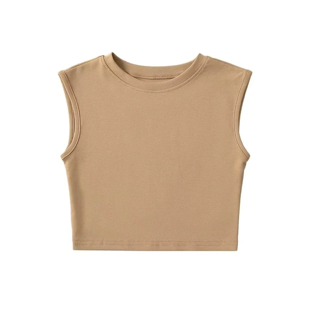 Women's Sleeveless Slim Fit Crop Top