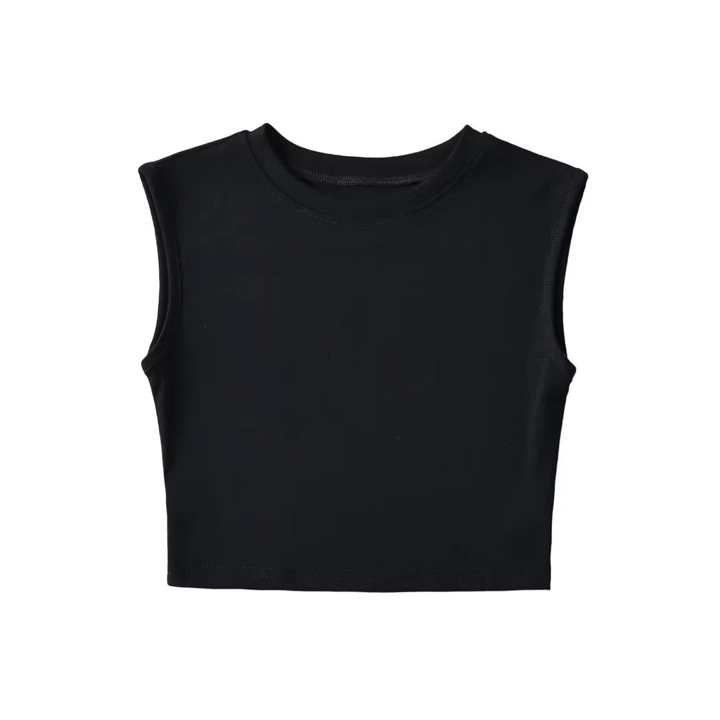 Women's Sleeveless Slim Fit Crop Top