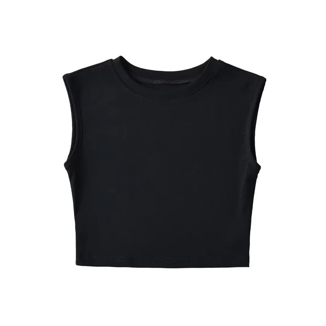 Women's Sleeveless Slim Fit Crop Top