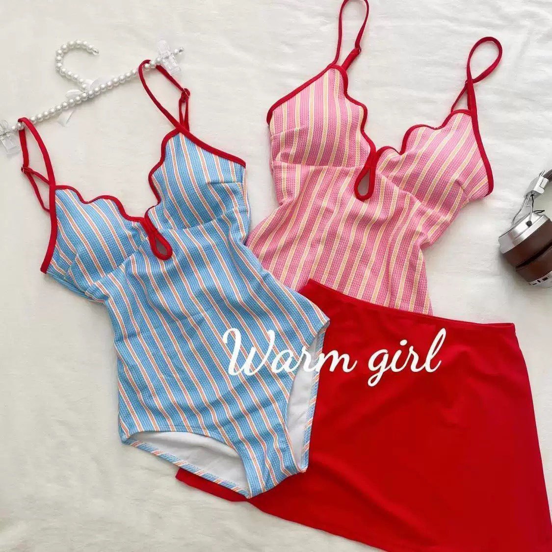 Bañador de Rayas Casual para Mujer