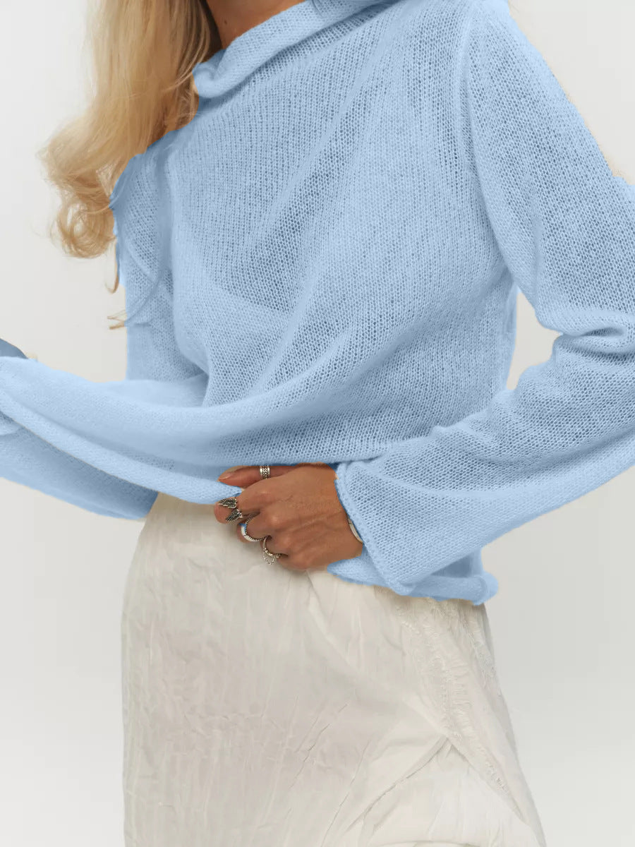Jersey Calado Holgado de Manga Larga para Mujer – Estilo Boho