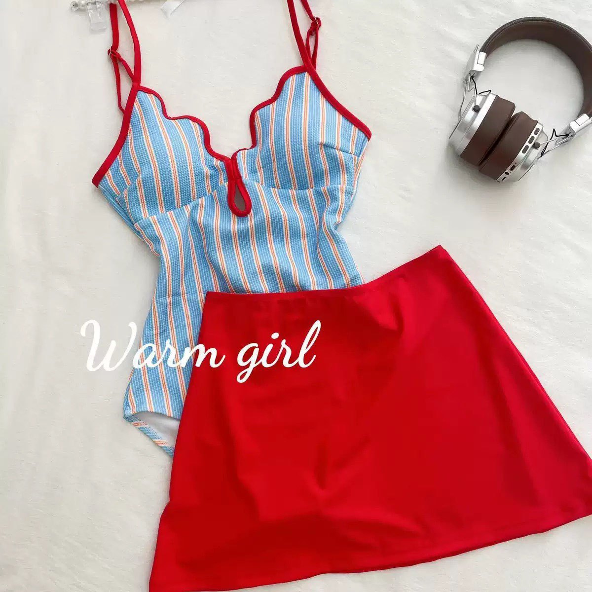 Bañador de Rayas Casual para Mujer