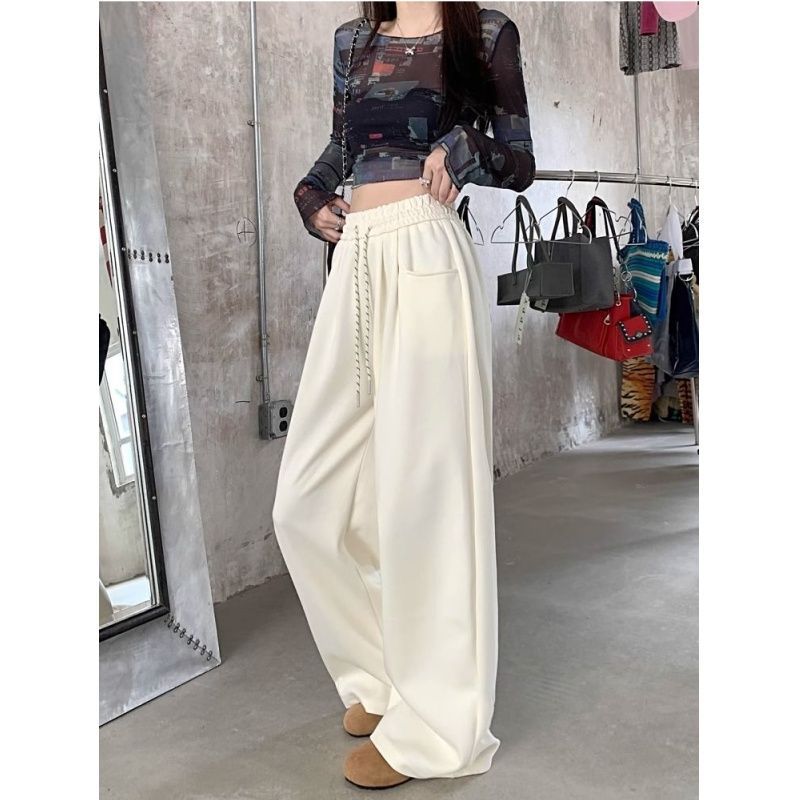 Pantalones Rectos de Cintura Alta y Corte Holgado para Mujer