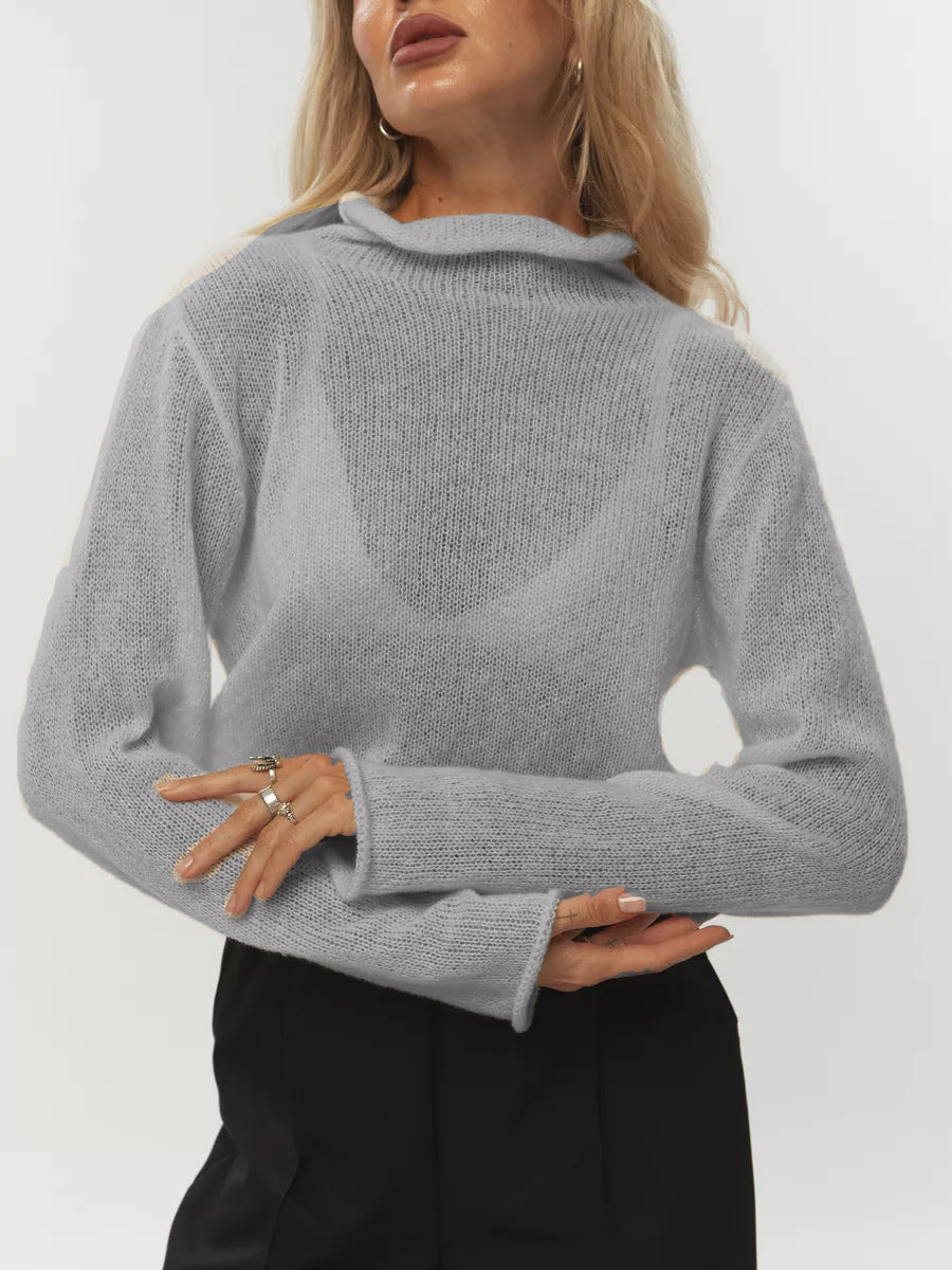 Jersey Calado Holgado de Manga Larga para Mujer – Estilo Boho