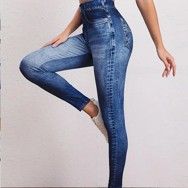 Leggings Efecto Vaquero con Levanta Glúteos para Mujer – Yoga y Fitness