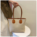 Bolso tote de rafia trenzada grande para verano