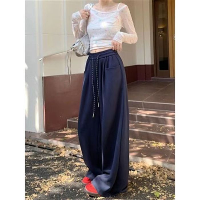 Pantalones Rectos de Cintura Alta y Corte Holgado para Mujer