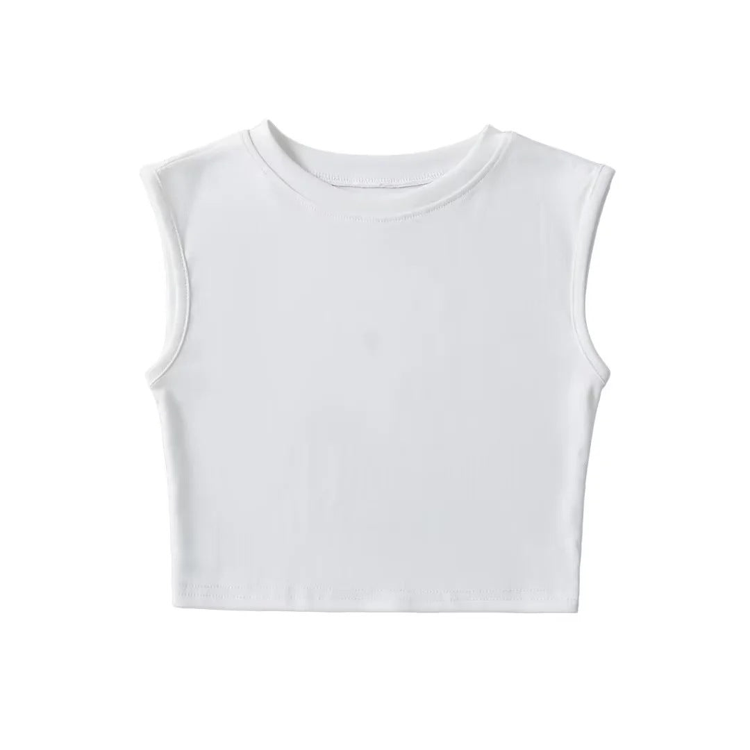 Women's Sleeveless Slim Fit Crop Top