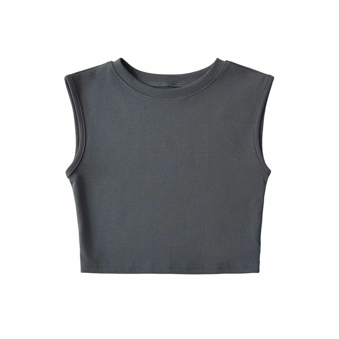 Women's Sleeveless Slim Fit Crop Top
