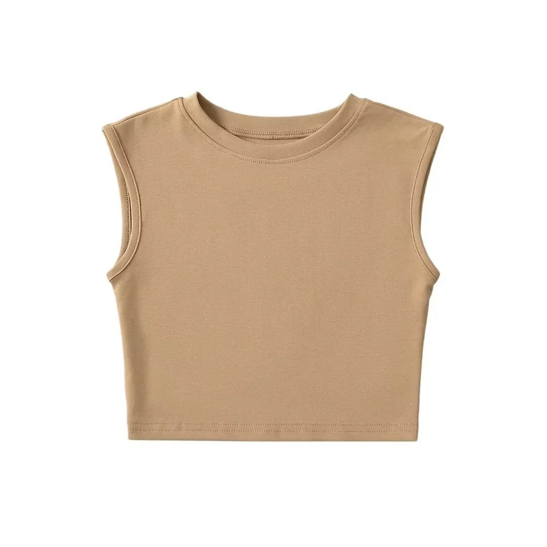Women's Sleeveless Slim Fit Crop Top