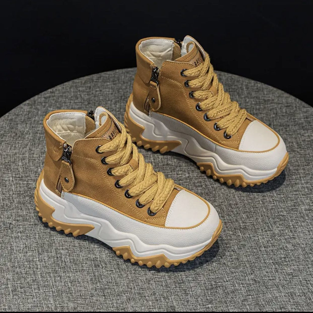 Small niche high top women's shoes thick soled casual versatile sports shoes | Otoño Invierno