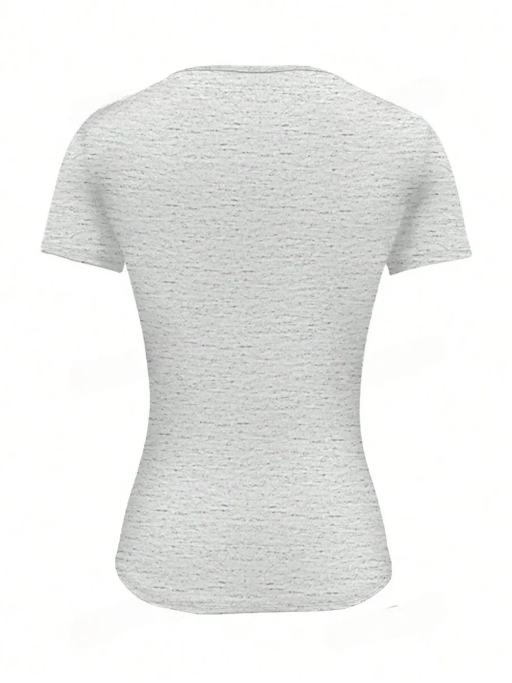 Camiseta Slim Fit de Manga Corta con Cuello Redondo para Mujer
