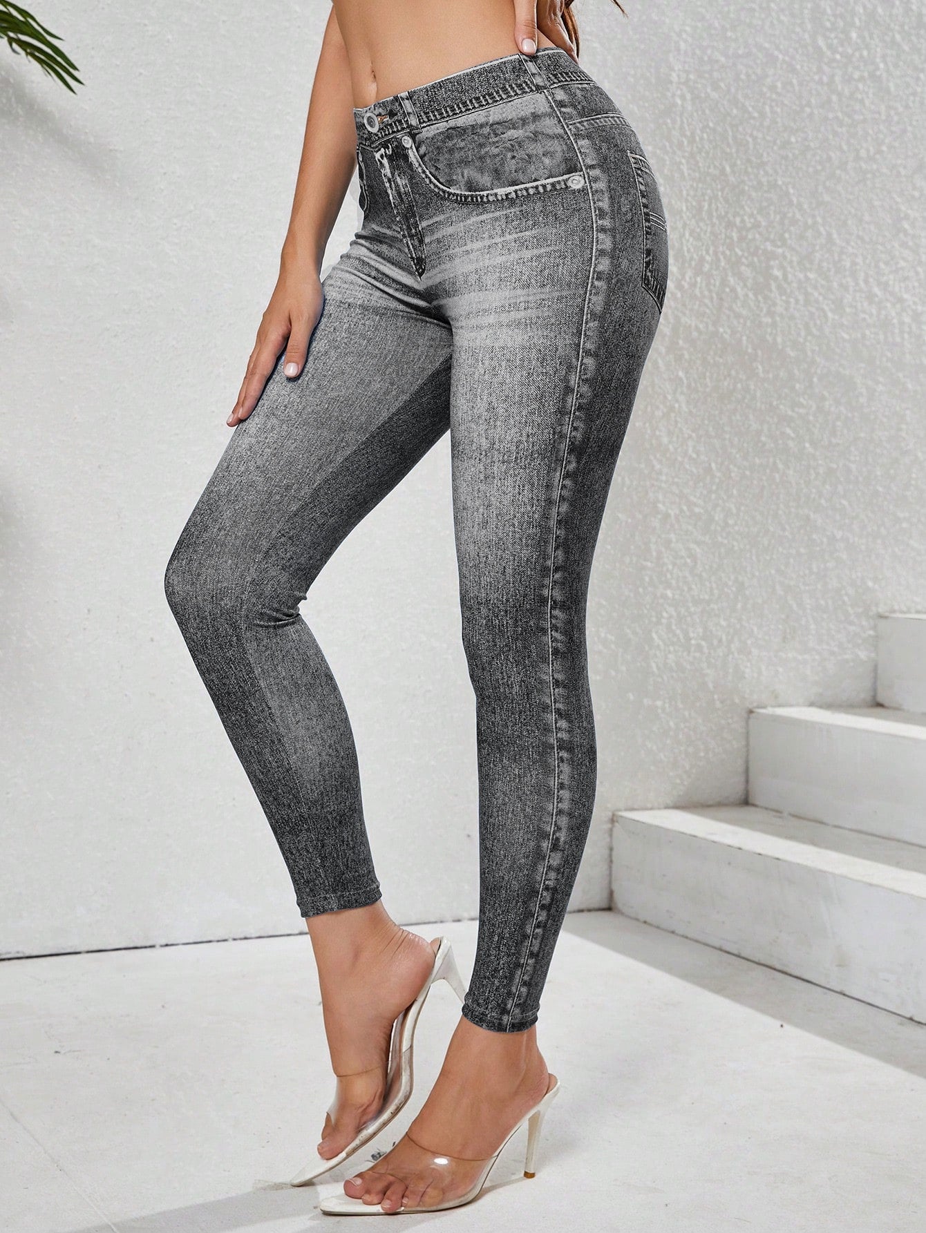 Leggings Efecto Vaquero con Levanta Glúteos para Mujer – Yoga y Fitness