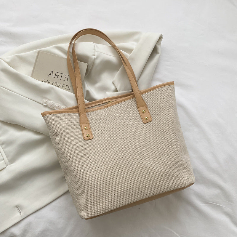 Bolso tote de rafia grande para playa