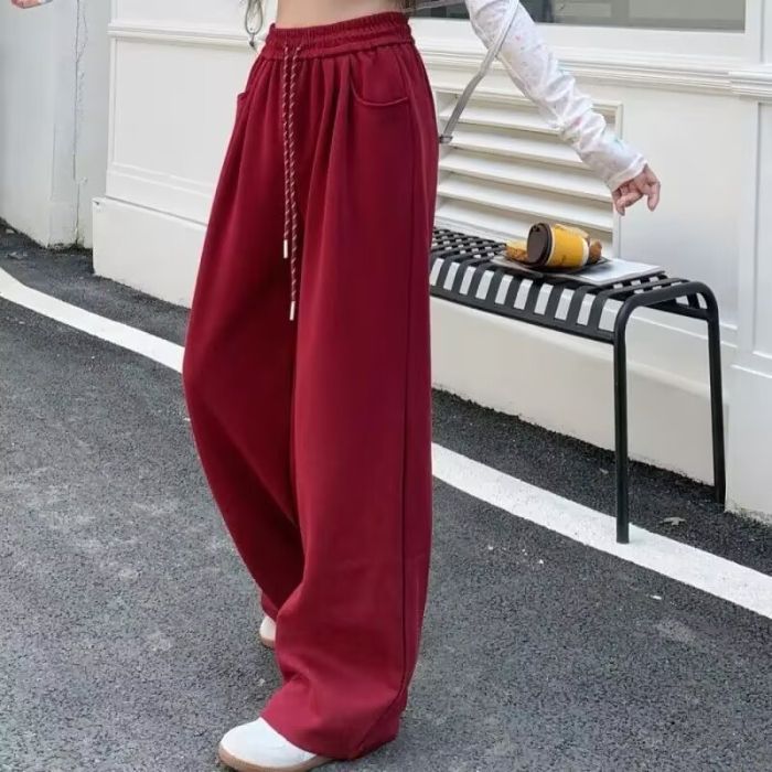 Pantalones Rectos de Cintura Alta y Corte Holgado para Mujer