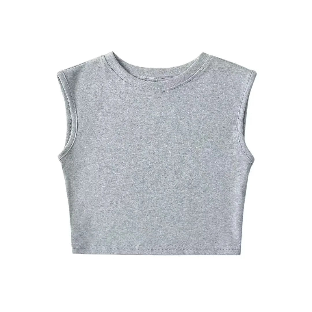 Women's Sleeveless Slim Fit Crop Top