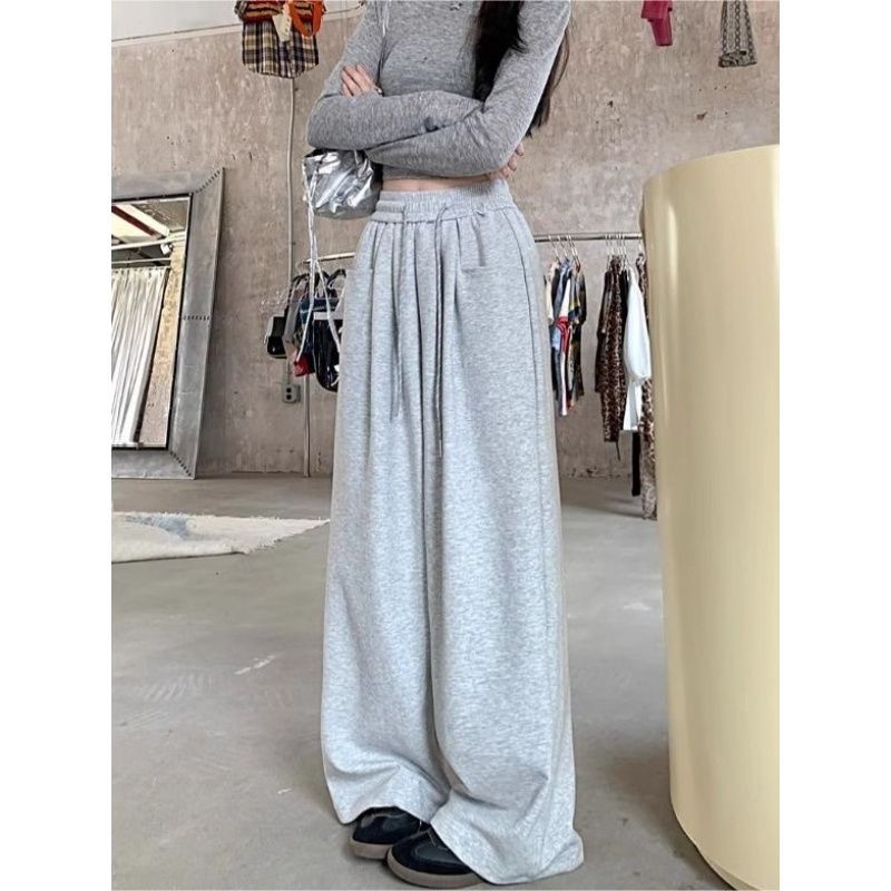 Pantalones Rectos de Cintura Alta y Corte Holgado para Mujer