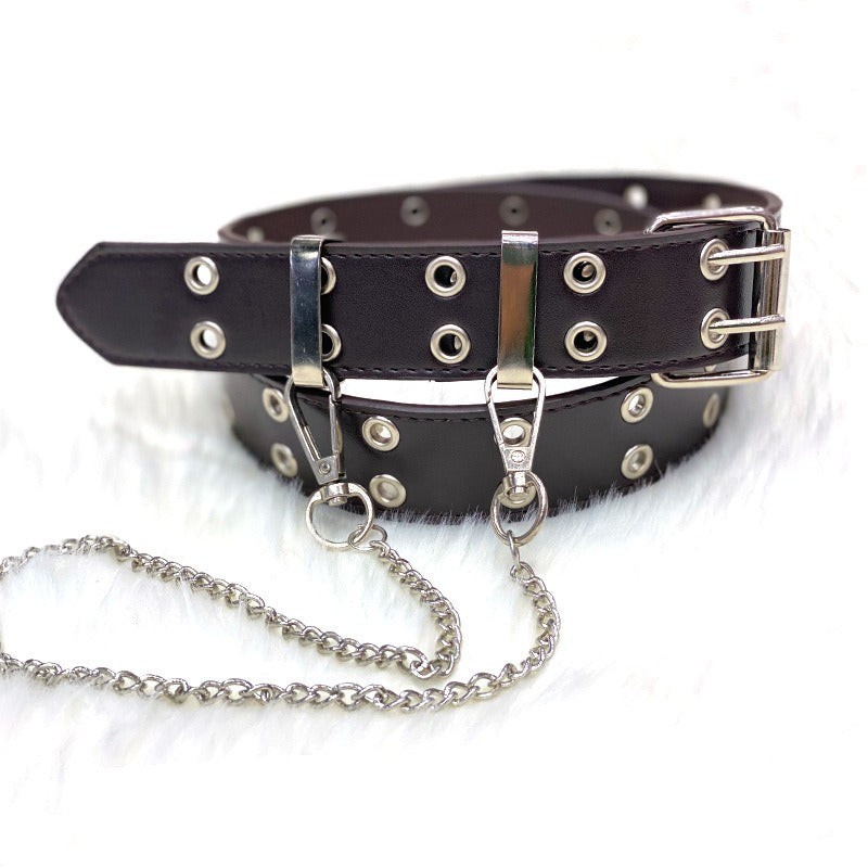 Cinturon Punk Hip Hop con Cadena Decorativa para Mujer - Estilo Urbano