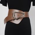 Asymmetrical Real Leather Belt for Women – Spring Style