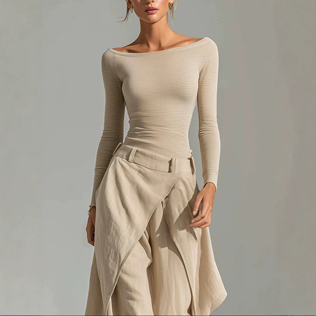 Conjunto Dos Piezas Top Holgado y Pantalón para Mujer