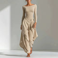 Two-Piece Loose Top and Pants Set for Women