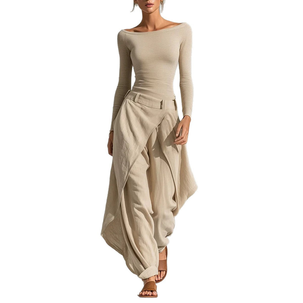 Conjunto Dos Piezas Top Holgado y Pantalón para Mujer