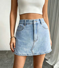 Women's High Waisted Slim Fit Denim Shorts