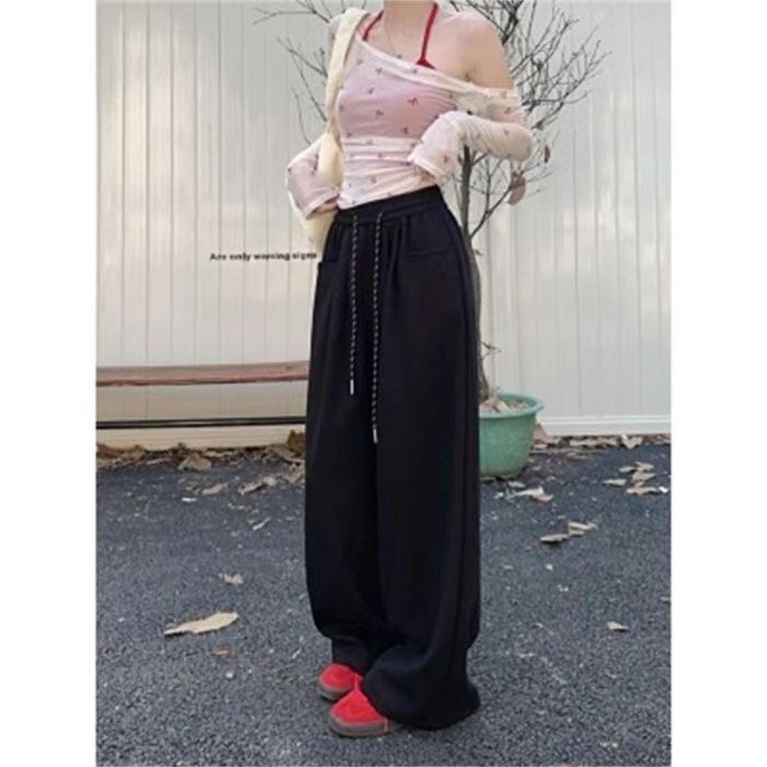 Pantalones Rectos de Cintura Alta y Corte Holgado para Mujer