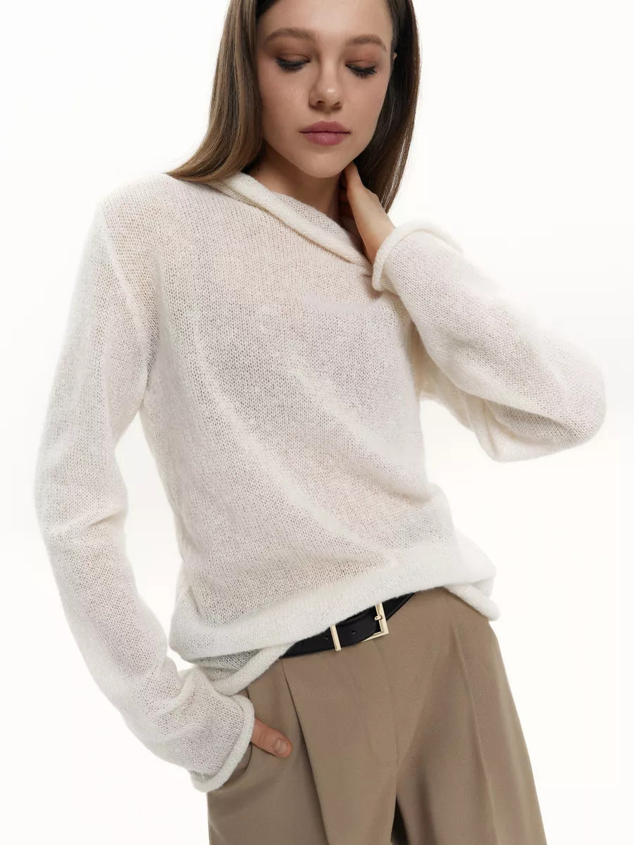 Jersey Calado Holgado de Manga Larga para Mujer – Estilo Boho