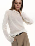 Jersey Calado Holgado de Manga Larga para Mujer – Estilo Boho