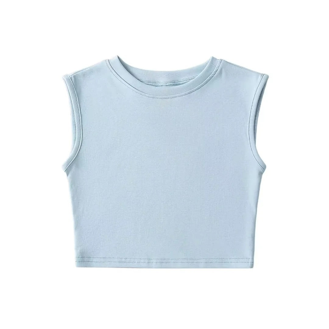 Women's Sleeveless Slim Fit Crop Top